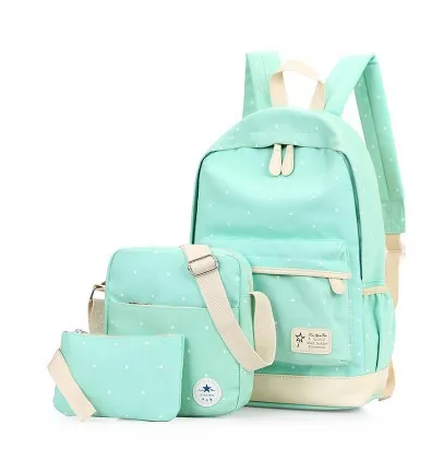 School Bag Boys And Girls Travel Five Piece Backpack Green - Shop at LoveMi