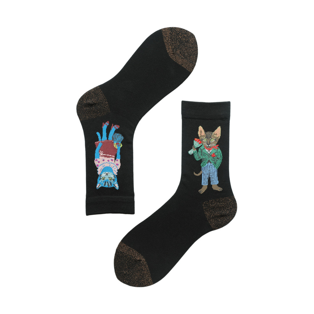 Fashion Personality Jacquard Women's Short Cotton Socks