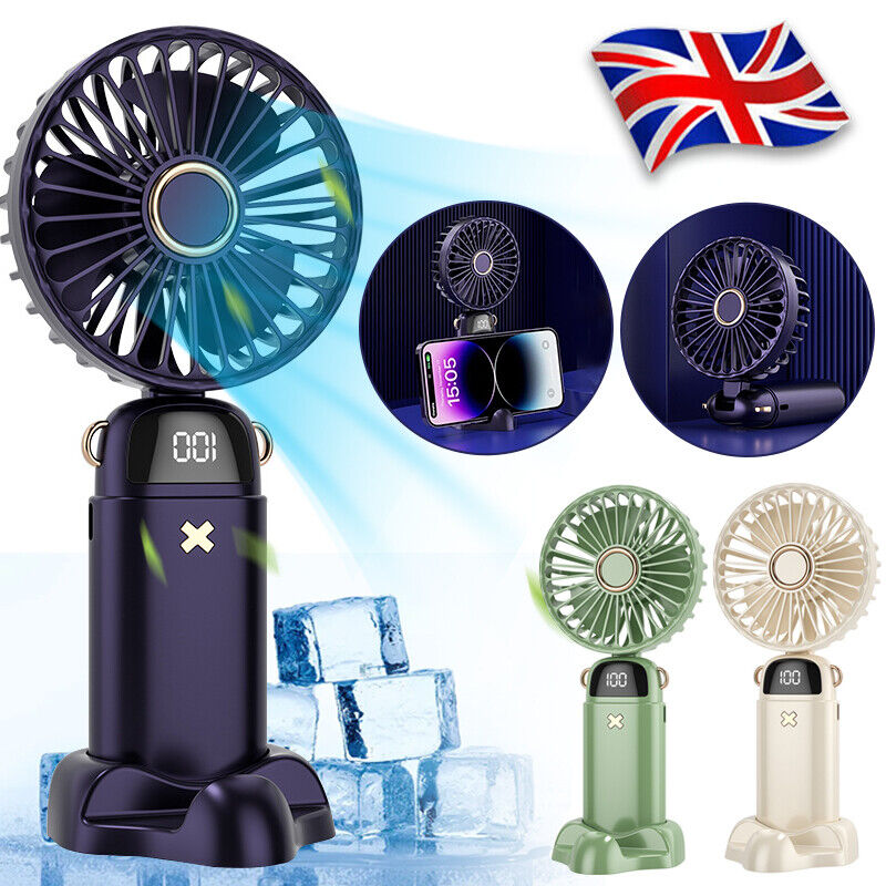 Portable Hand-held Fan Mini Folding Desk Fan Cooler Cooling USB Rechargeable