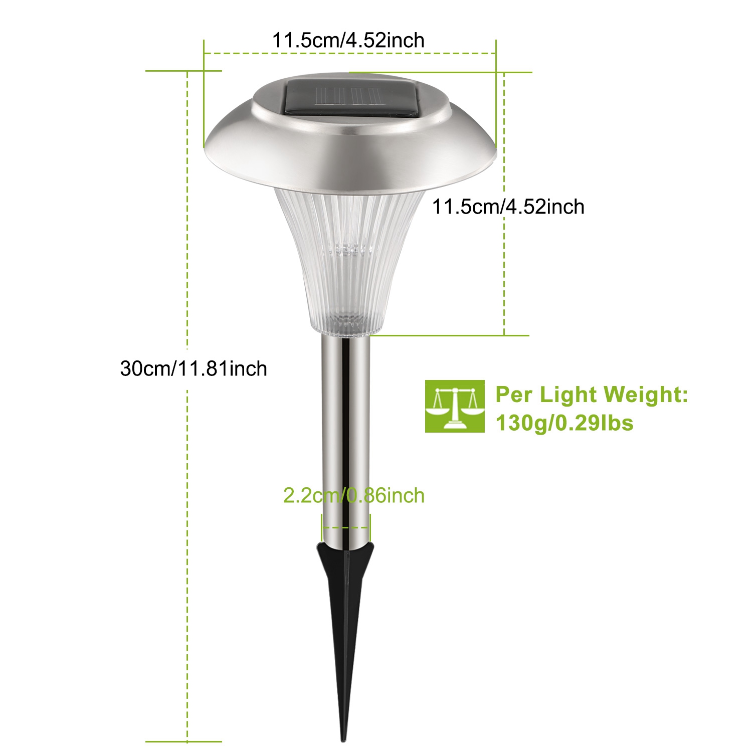 24Pcs 12Pcs 8Pcs 4Pcs Solar Garden Lights IP44 Waterproof 7 Color Changing For Yard Driveway Walkway