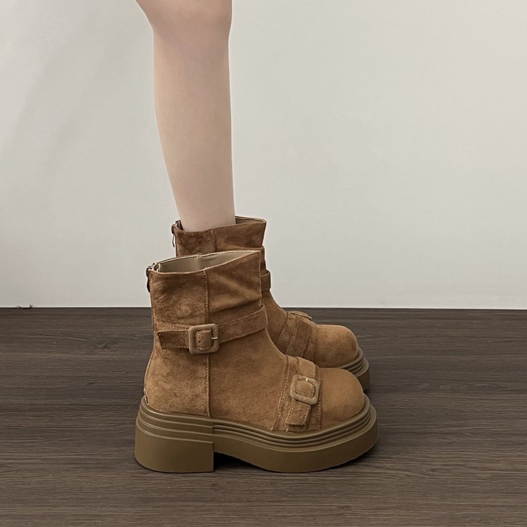 Faux Suede Ankle Boots, picture 3 of 4
