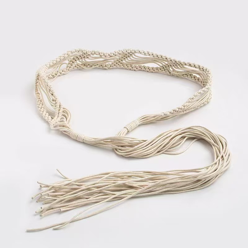 Cordon de bumbac Boho Țesut manual curea de talie