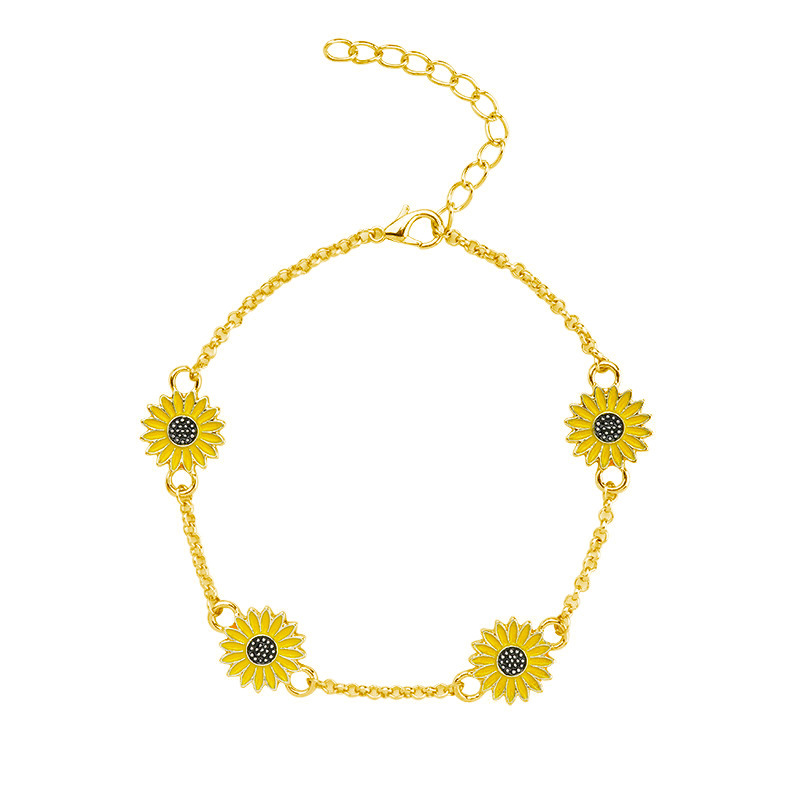 Title 2, Alloy Sunflower Anklet Creative Daisy Foot Orna...