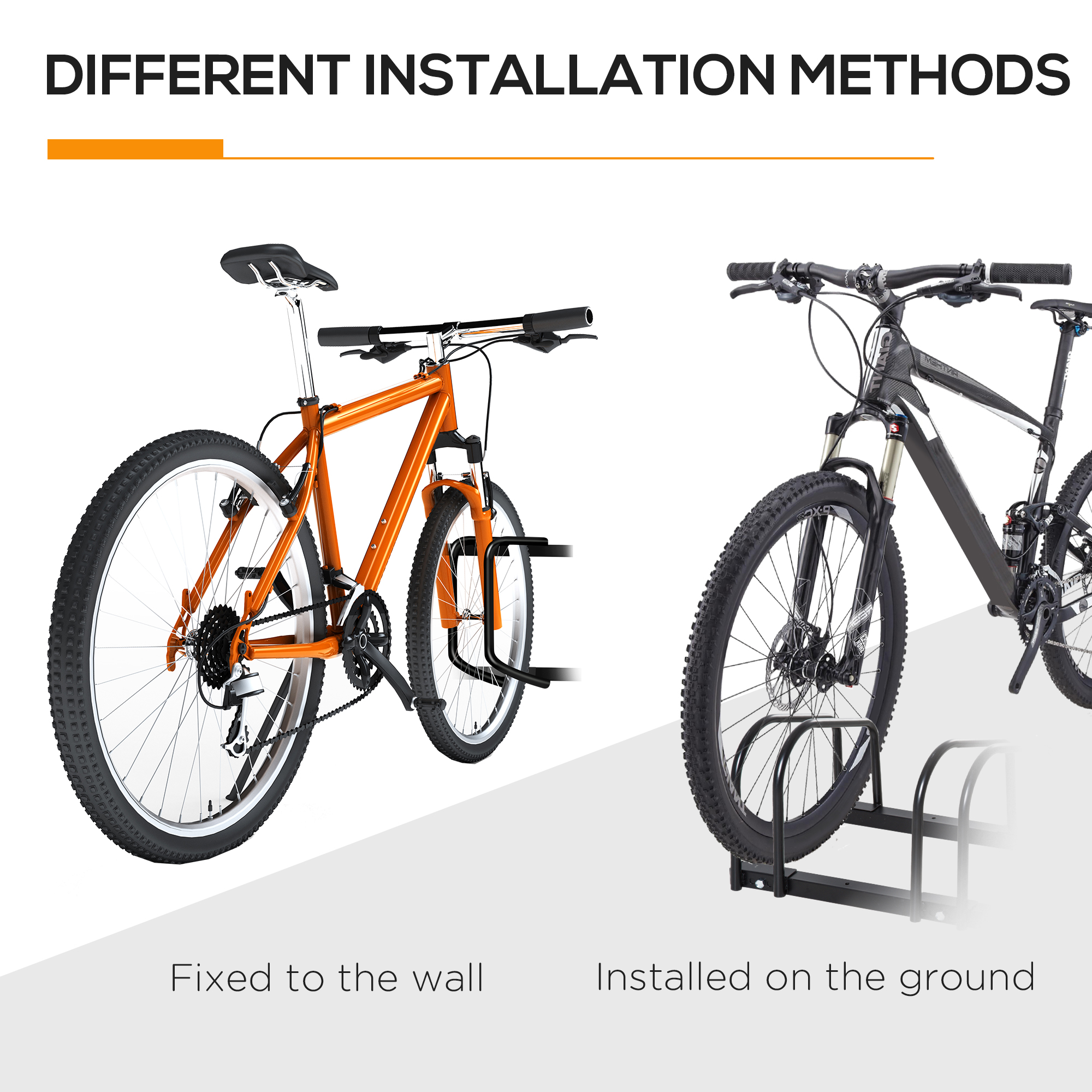 Bicycle rack parking rack floor or wall mounted bicycle