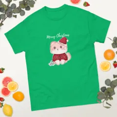 European And American Cat Digital Printing Casual Round Neck Short Sleeves T-shirt - Green - View 1