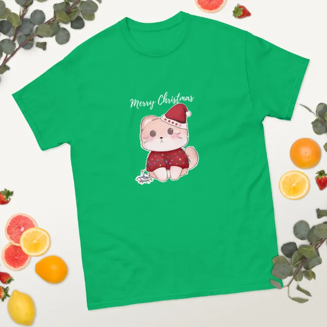 European And American Cat Digital Printing Casual Round Neck Short Sleeves T-shirt - Green