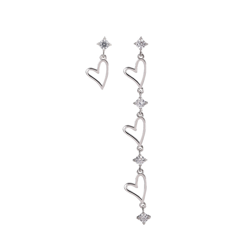 Love Asymmetric Earrings Female New Trend