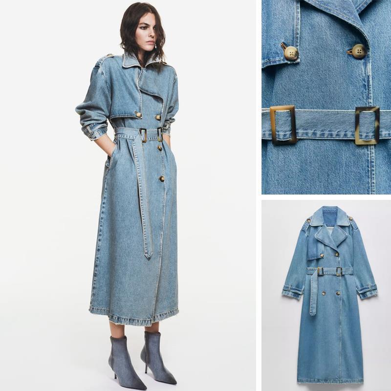 Title 1, Fashion Double Breasted Belt Trench Coat