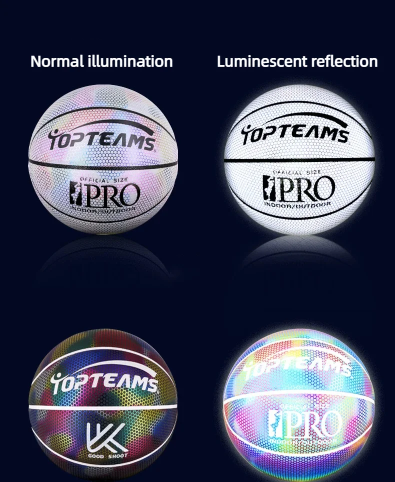 Title 7, Size 7 Basketball Holographic Luminous Reflecti...