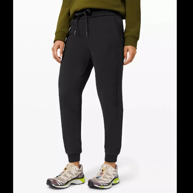 Plush Sweatpants Loose Casual Slim Fit Elastic Waist Black - Shop at LoveMi