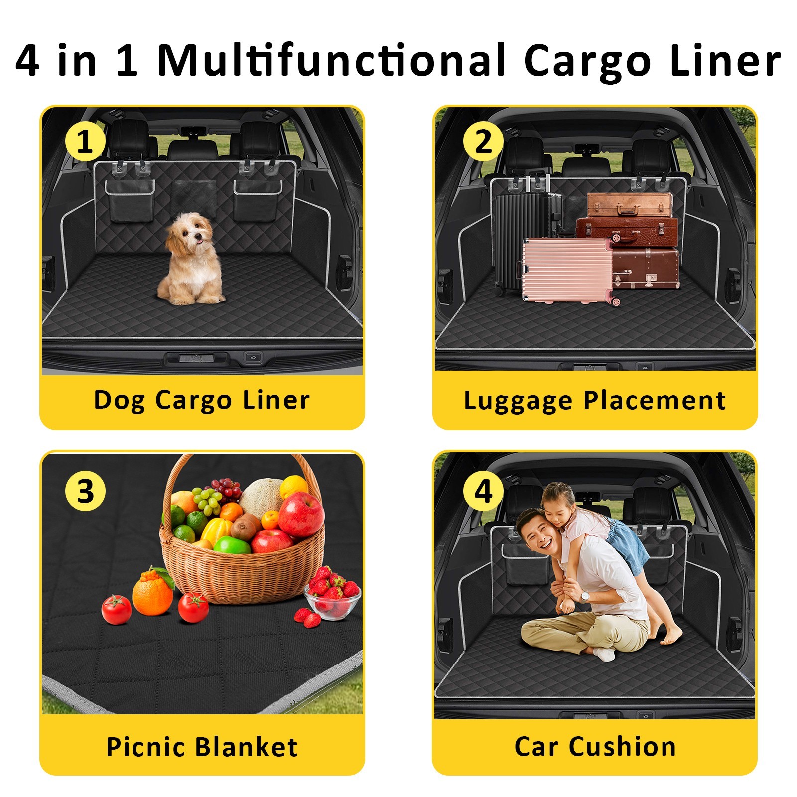 Heavy Duty Non-Slip Dog Car Boot Cover Stain Resistant Scratchproof Protector — image 10