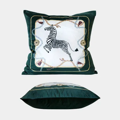 Light Luxury Retro Velvet Pillowcase Retro Zebra B - Shop at LoveMi