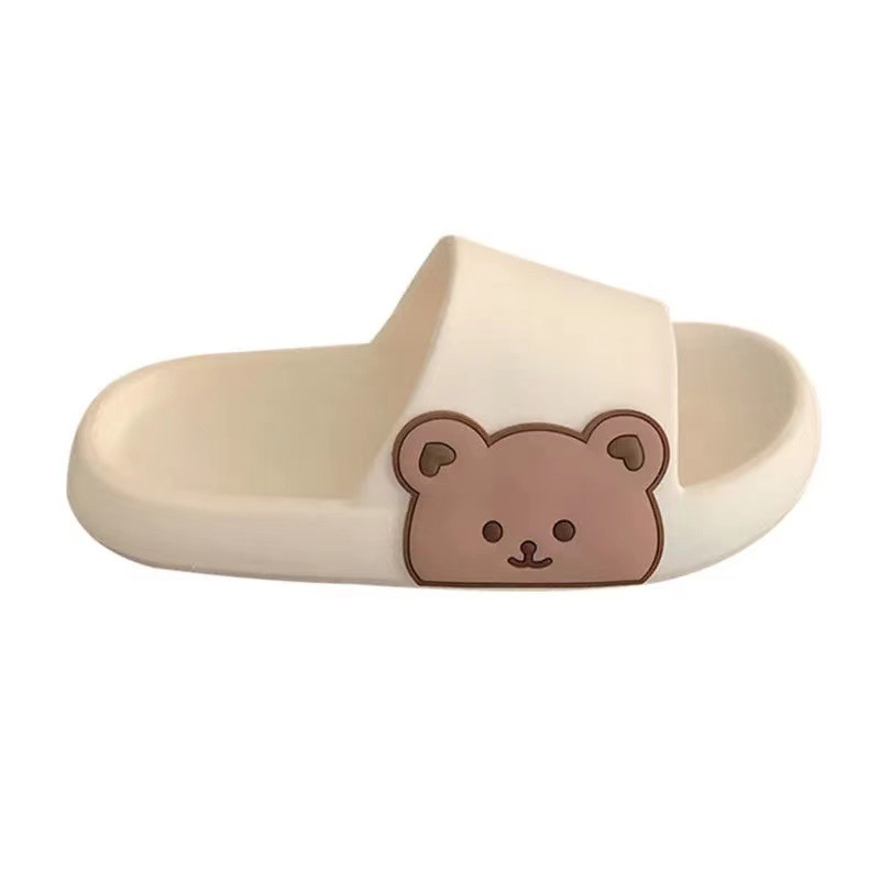 Cute Side Bear Couple Style Home Bathroom Sandals And Slippers