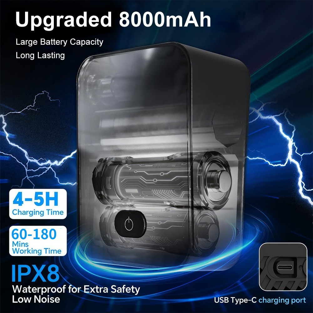 Portable Shower Pump USB Rechargeable W 20L Collapsible Bucket Camping Wash — image 2