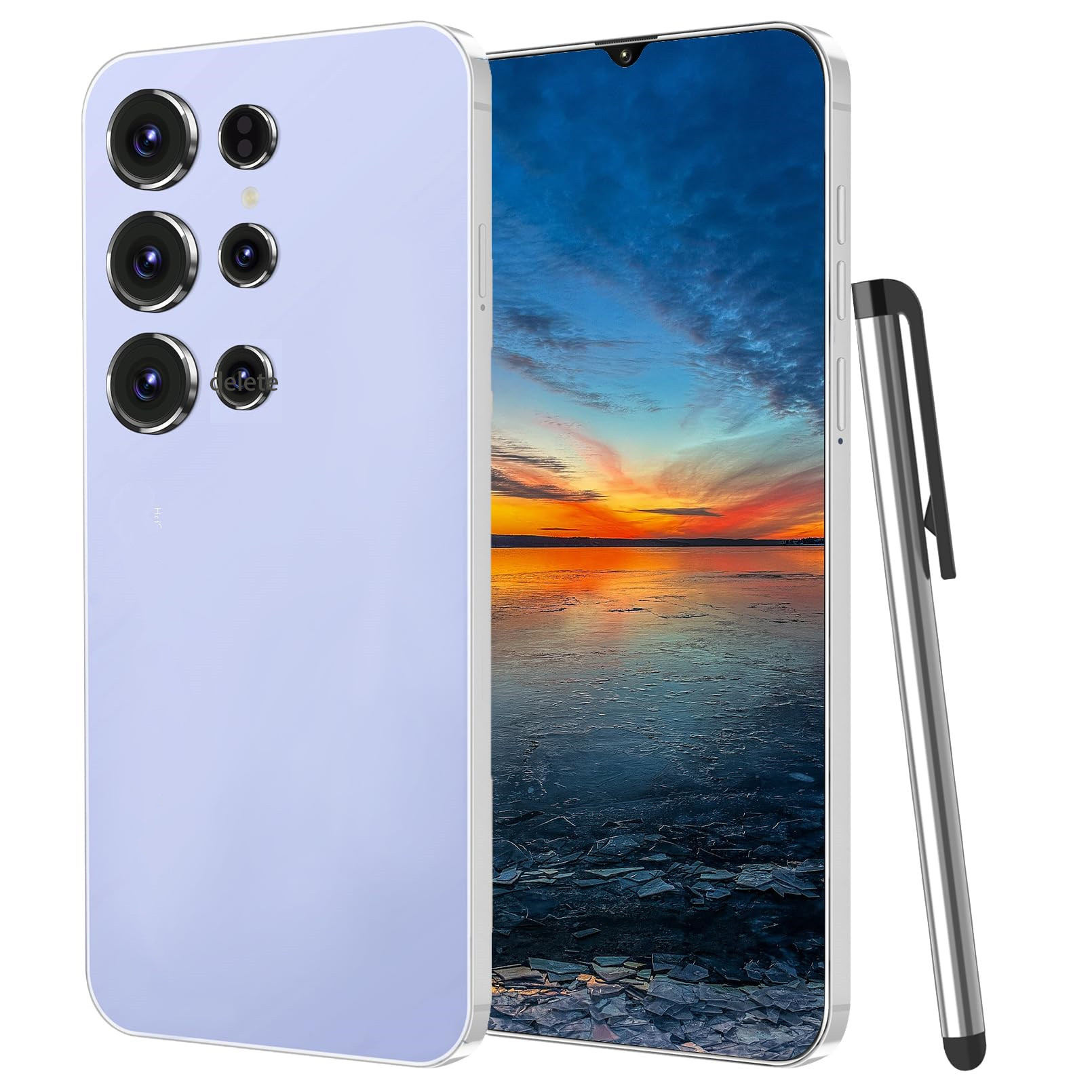 C25 Unlocked Phone, 128GB Smartphone  5G Android 14.0 Cell Phones 6.3HD 6800mAh Dual SIM Dual Standby in Blue
