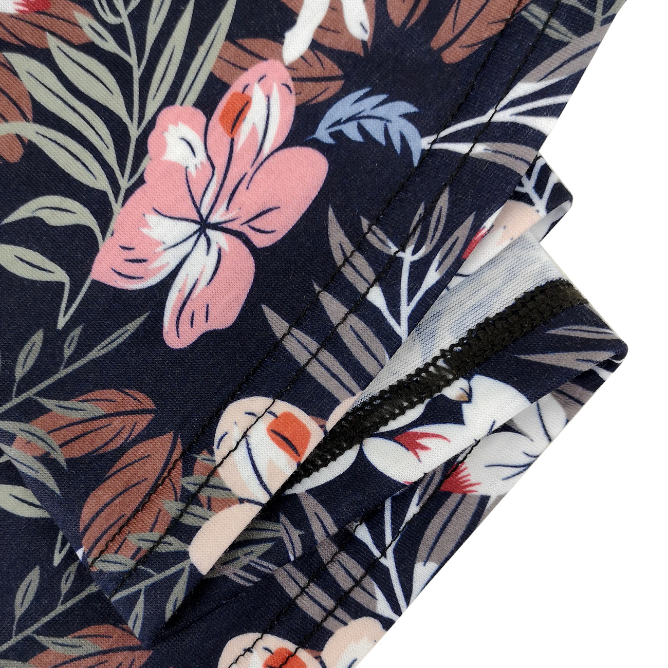 Long-sleeved Top Cross V-neck Printed T-shirt