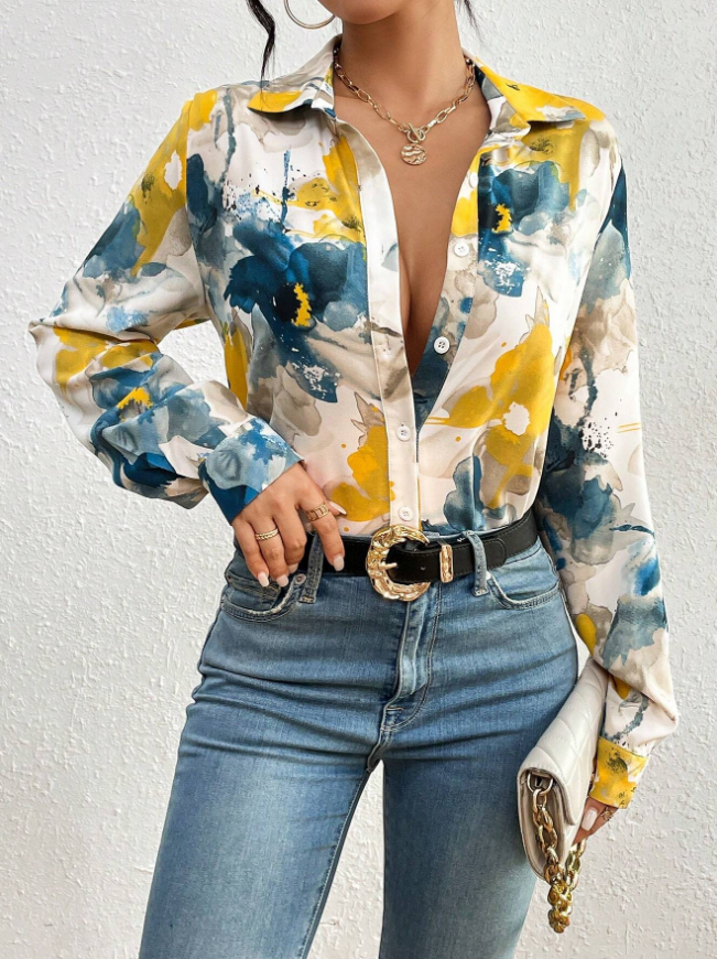 Women's Spring Summer Long Sleeve Casual Shirt