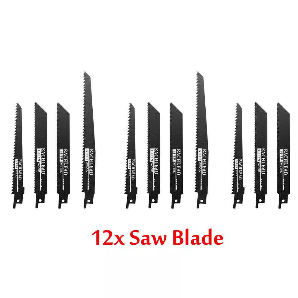 3000rpm Electric Reciprocating Saw 4 X Saw Blades For 18V
