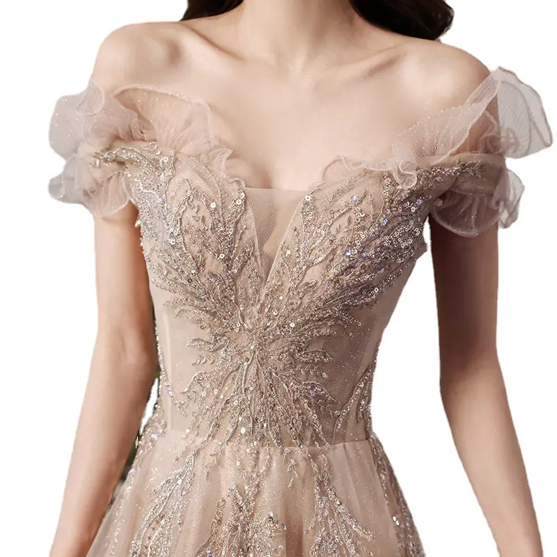 Banquet Host Small Evening Dress Women's Slim Bridesmaid Dress