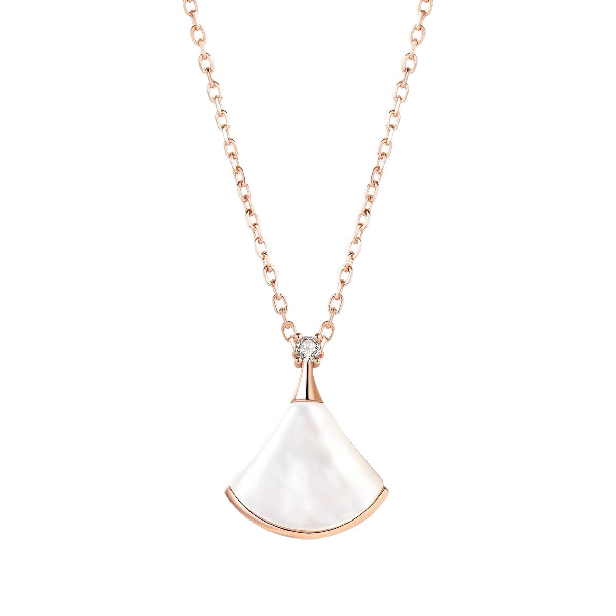High Version Light Luxury Fan Skirt Pendant Necklace For Women, Niche White Mother Of Pearl Clavicle Chain, New Trendy Jewelry Gift For Her