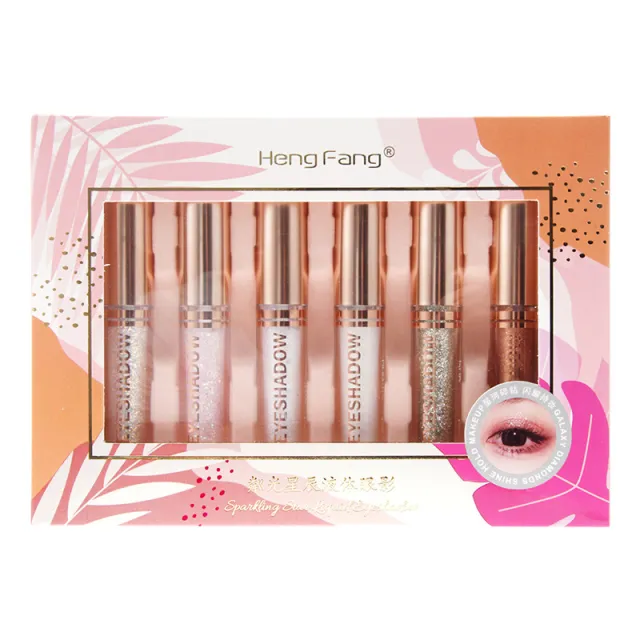 Pearl Glitter Set Lazy Sequin Liquid Eyeshadow 6Pcs Set - Shop at LoveMi