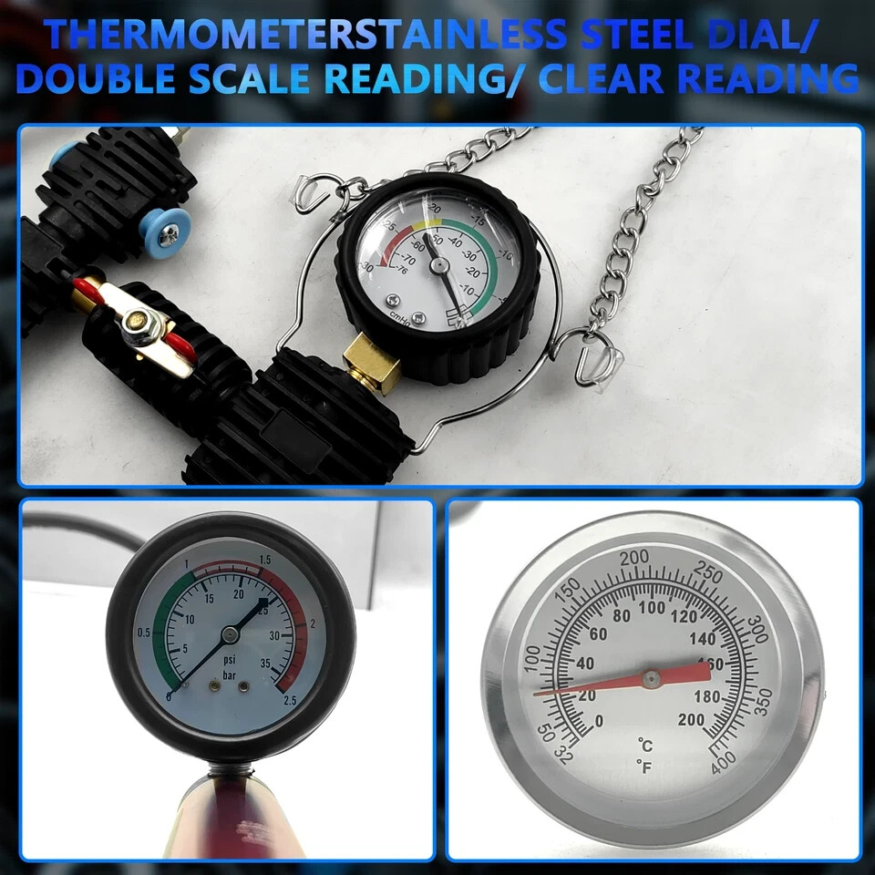 34pcs Radiator Cooling System Pressure Tester Coolant Purge Refill Vacuum Kit — image 10