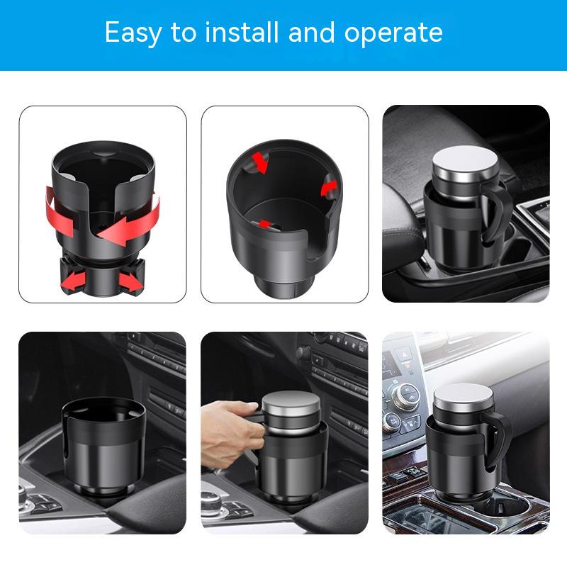 Title 2, Large Car Water Cup Holder Multi-functional Sto...