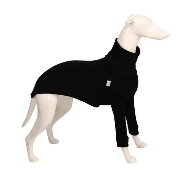 High Neck Pure Cotton Dog Bottom Shirt With Soft Threads Black - Shop at LoveMi
