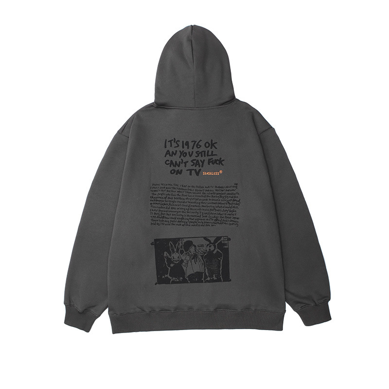 Title 10, Leuke letterprint herenhoodie met lange mouwen