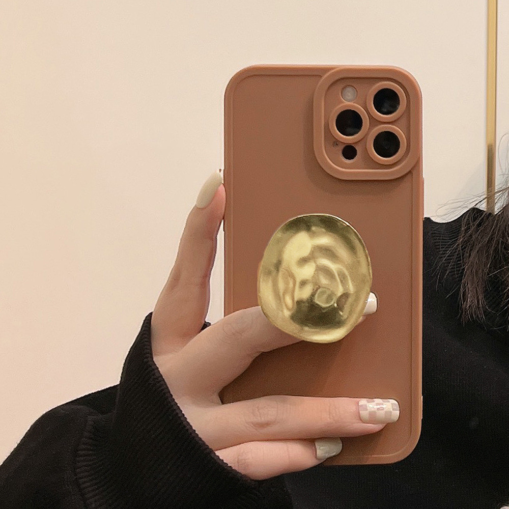 Retro Brown Ingot Bracket All-Inclusive Phone Case