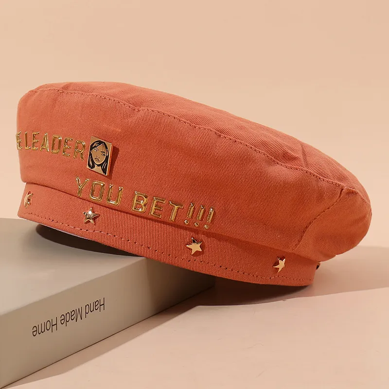 Women's Japanese Fashion Age Reduction Painter Hat - Red