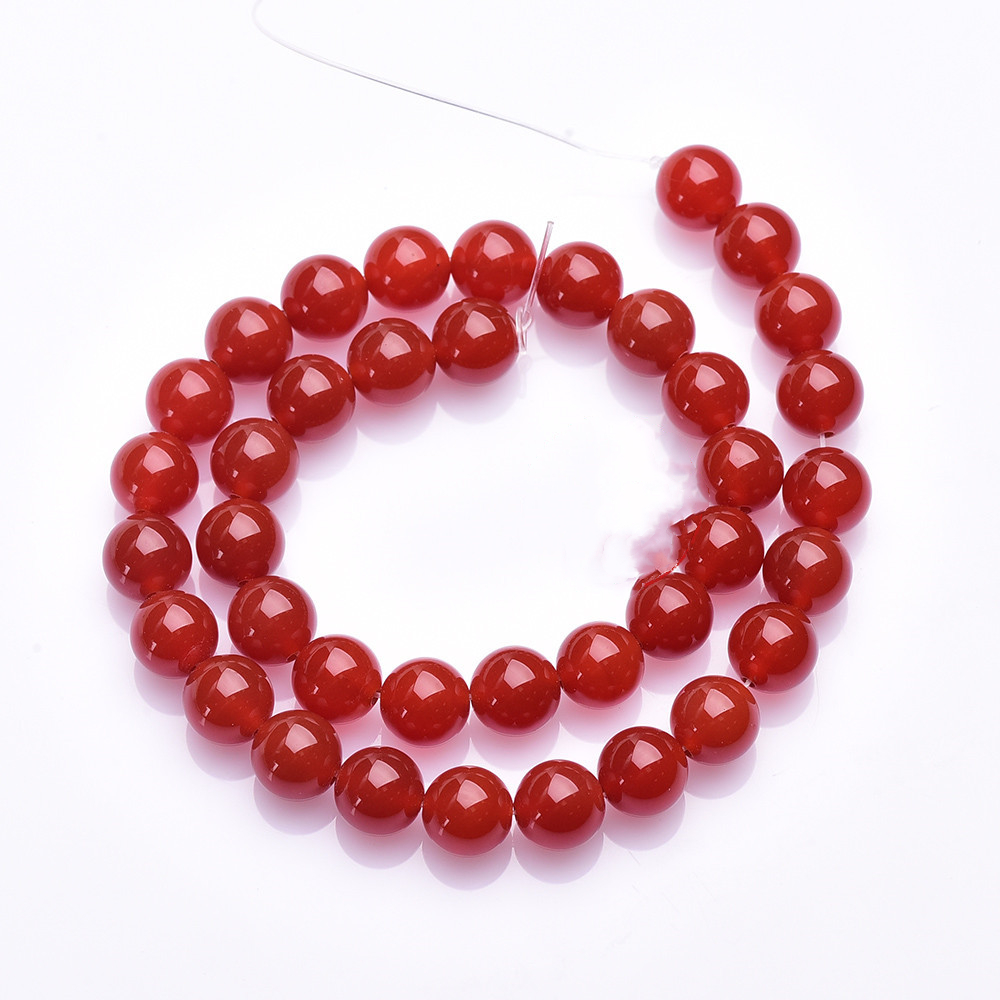 Title 2, Natural Red Agate Crystal Chalcedony Round Loos...