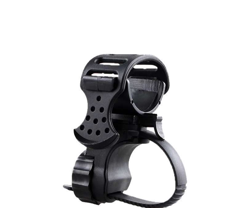 Rubber Flashlight Fixed And Adjustable Bicycle Light Clip