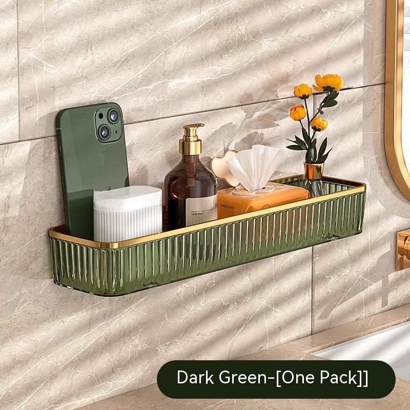 Bathroom Wall-mounted Acrylic Punch-free Storage Rack - Image 8