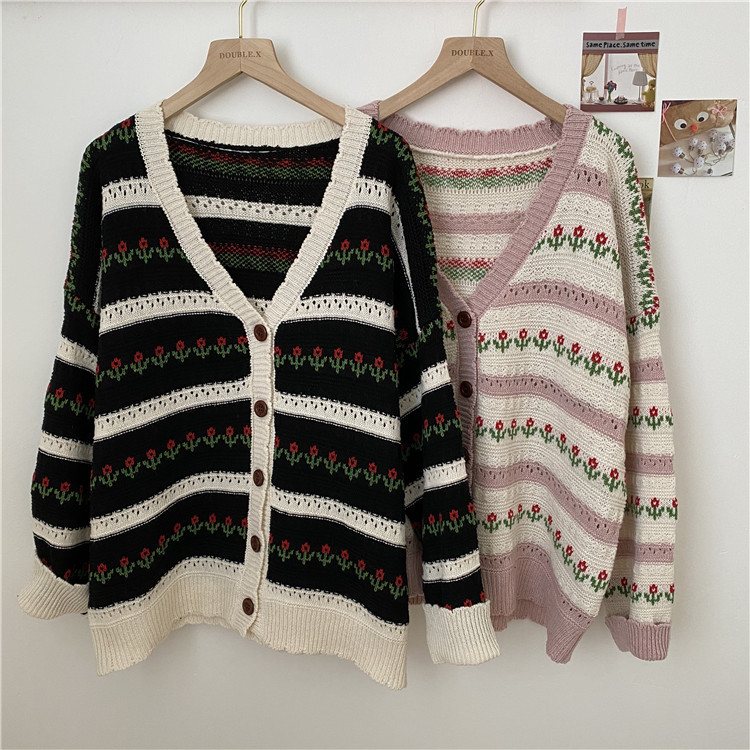 New Style Chain Link Loose Top Sweater Coat