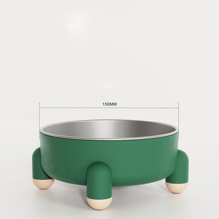 Non-slip Stainless Steel Bowl For Dogs And Cats Bowl For Food Anti-overturn For Pets Not Black High Foot