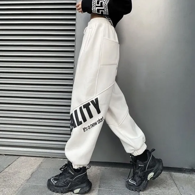 New Couple High Waist Corset Sports Pants White Version - Shop at LoveMi