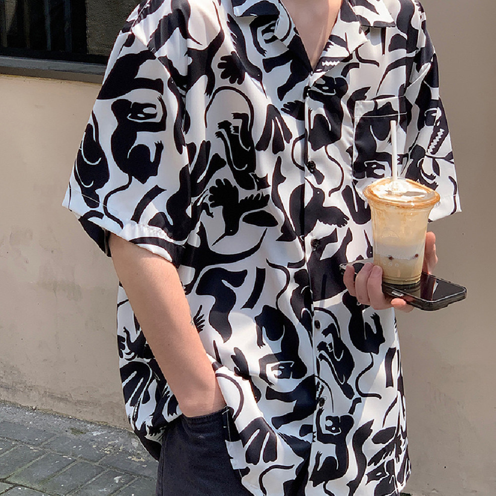 Fashion Printed Short Sleeved Shirt