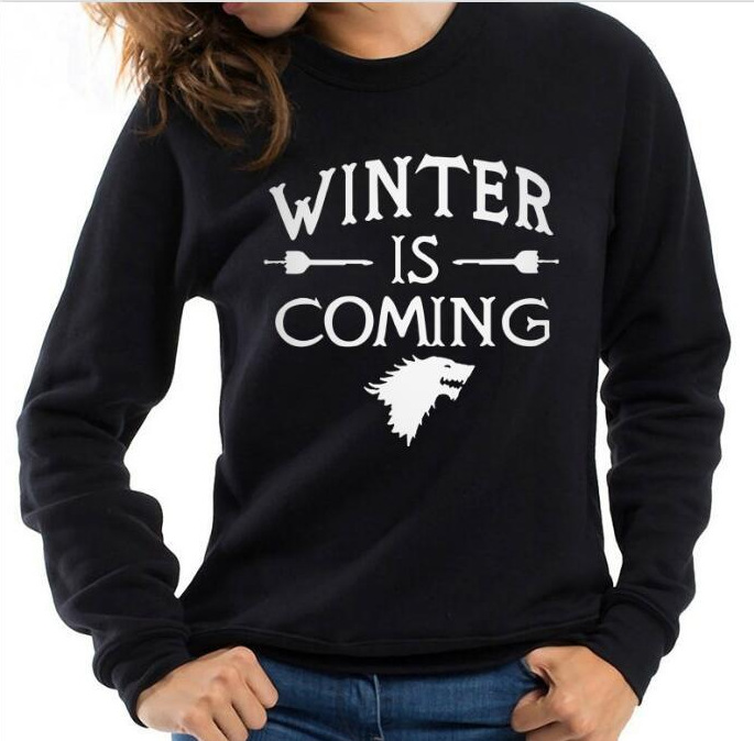 Title 6, Suéter Feminino "WINTER IS COMING" com Letras, ...