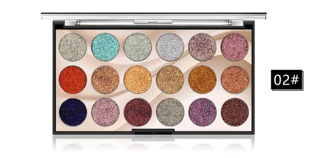 18 Color Sequins Glitter Powder Stage Eye Makeup Pearl Shadow Plate M2 - Shop at LoveMi