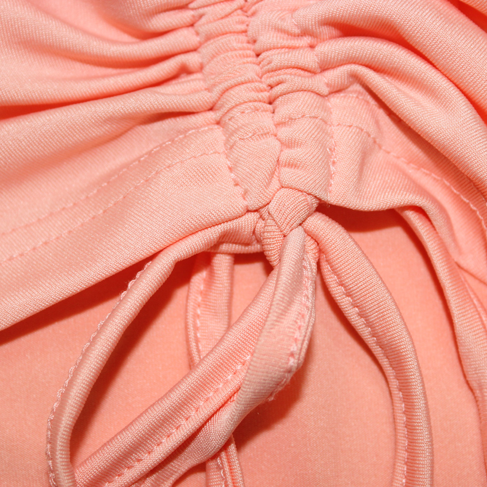 Vest Drawstring Pleated Skirt Set Sleeveless Backless Two Piece Set