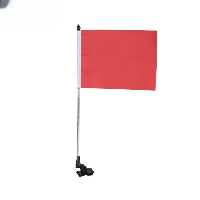 External Car Mounted Red Flag Insertion With Pole Buckle Long Style - Shop at LoveMi
