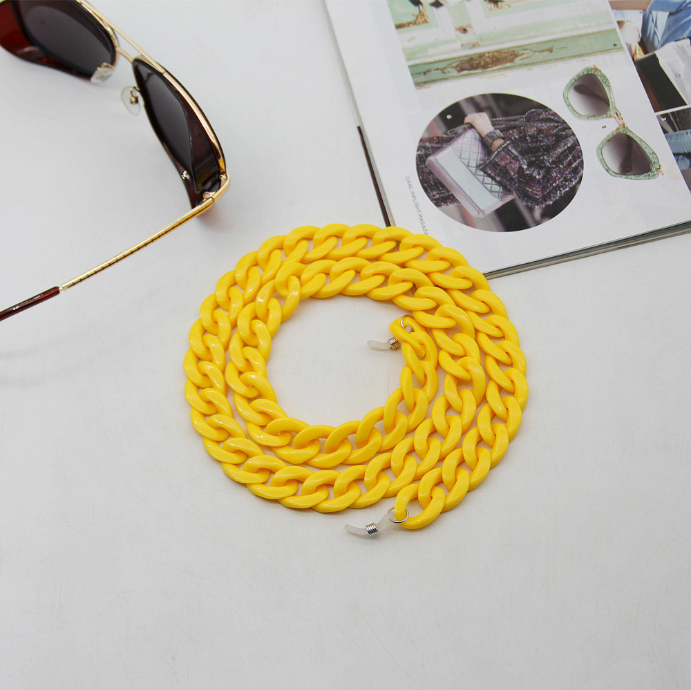 Acrylic Buckle Glasses Chain Silicone Lanyard Lolita Halter Neck Sunglasses Chain Trendy Brand Eye Chain
