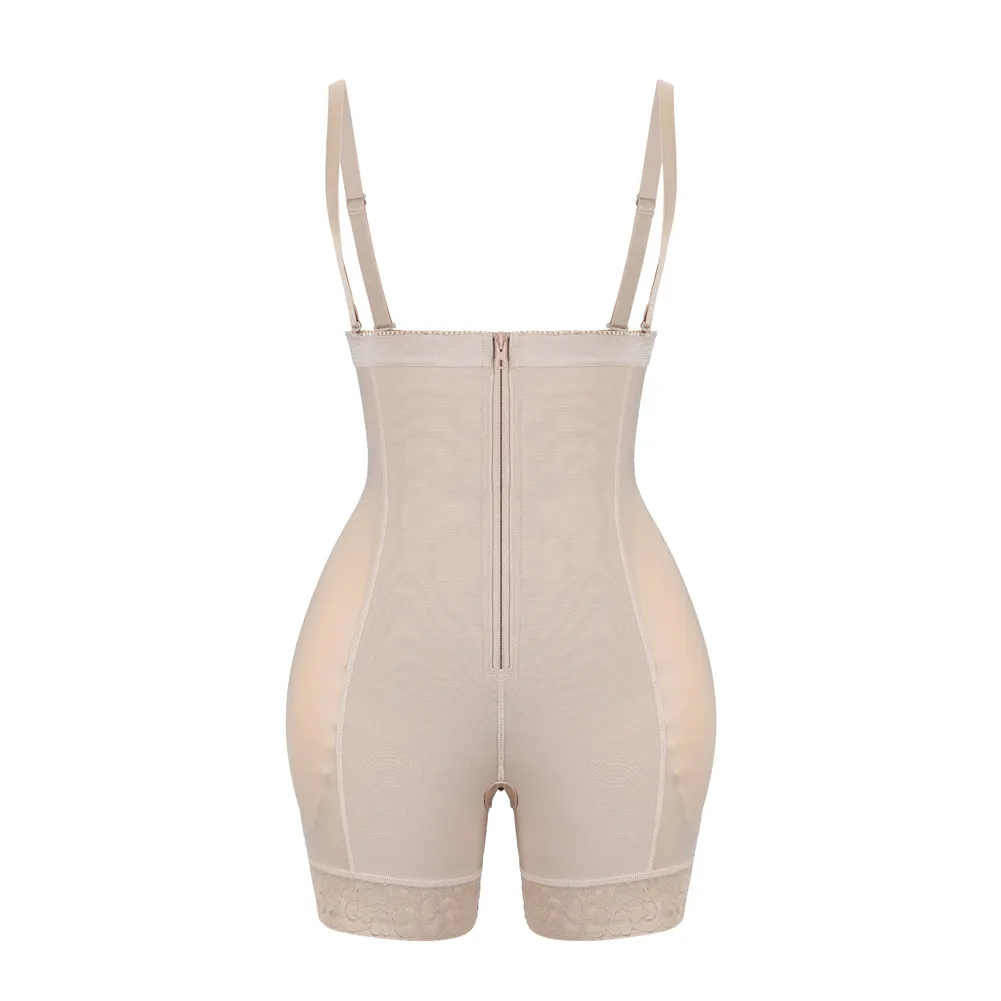 Women's Breasted Jumpsuit Corset Hip Pad - Color