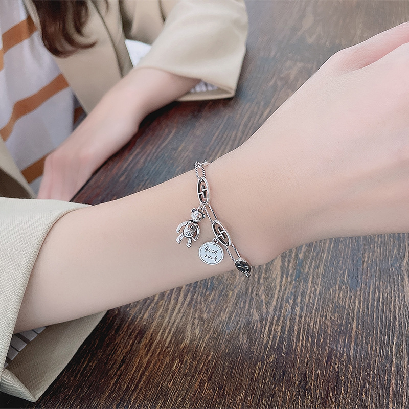 Round Luck Cartoon Bear Bracelet