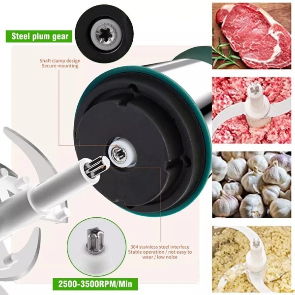 Hachoir à viande électrique 3l, mixeur domestique, mini hachoir alimentaire, robot – Image 8