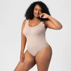 Large Seamless One Piece Bodysuit For Women - 36782Skin Tone-2Xl - View 1