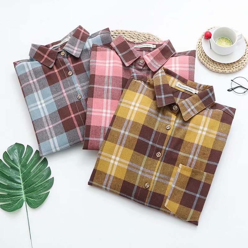 Title 6, Retro Plaid Long-sleeved Base Shirt