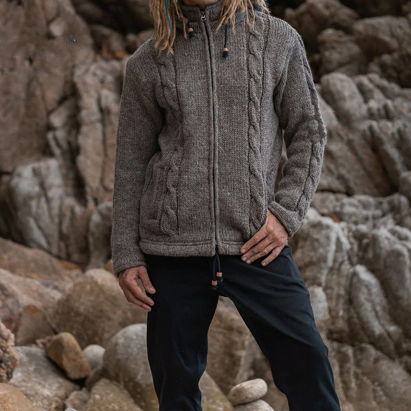 Autumn Winter Men's Knitwear In Solid Color