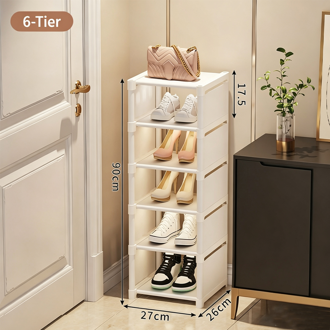 68 Tier Shoe Rack Metal Shoes Cabinet Storage Organiser Stand UK — image 5